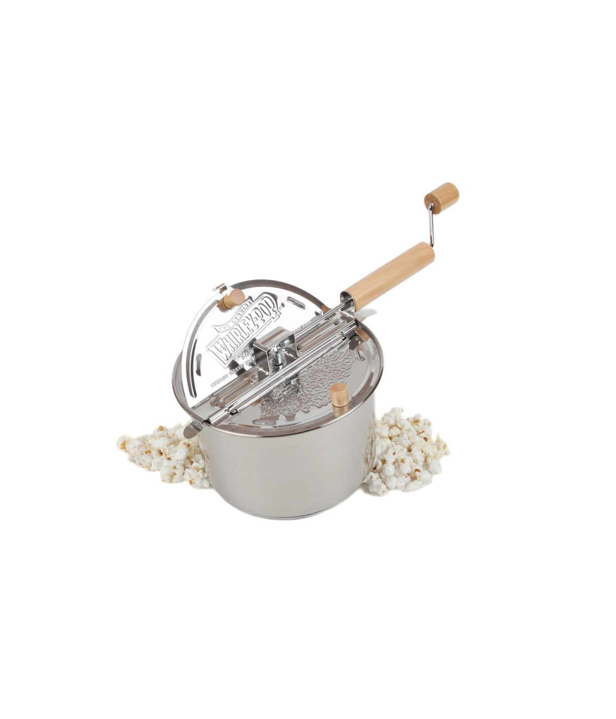  Stainless Steel Whirely Pop Stove Top Popcorn Popper with Metal Gears - Silver - Bonton