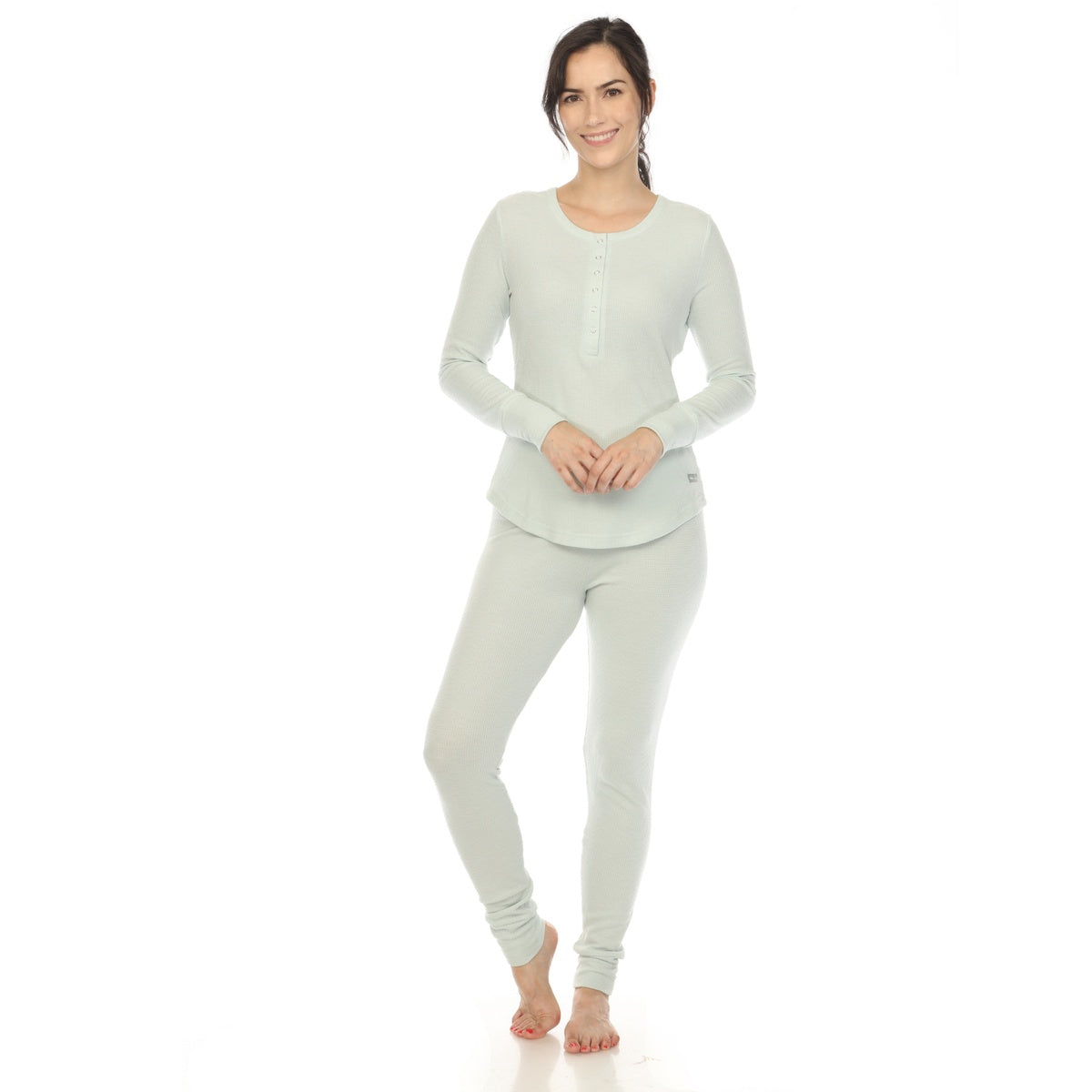  White Mark Women's Waffle Pajama Set - S - Bonton