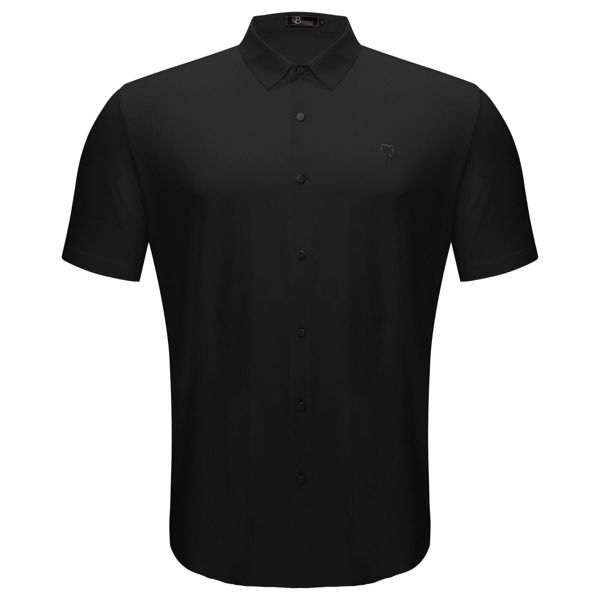  Barocco Apex Spirit Short Sleeve Button-Up BLACK - BLACK - Bonton