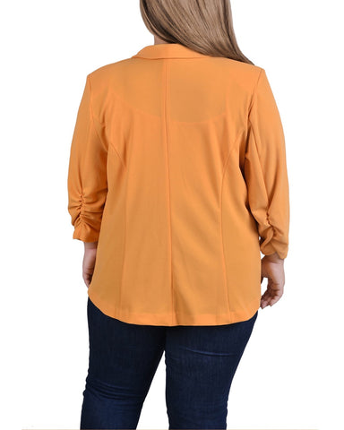 Plus Size 3/4 Sleeve Scuba Crepe Jacket