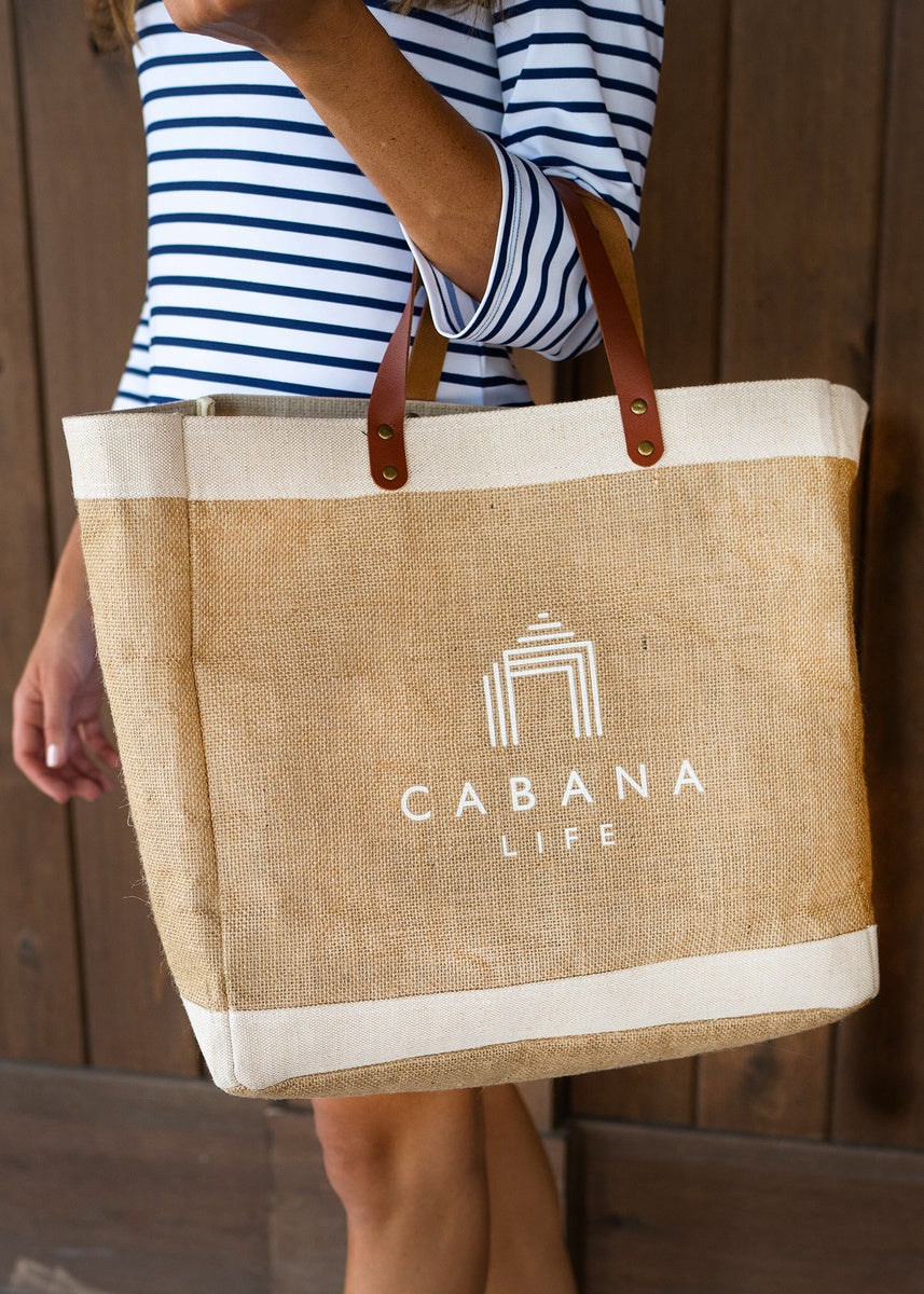  Cabana Life White Cabana Life Logo Jute Bag - Default Title - Bonton