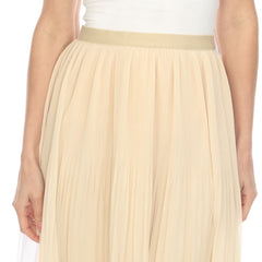 Women's Chiffon Pleated Midi Skirt