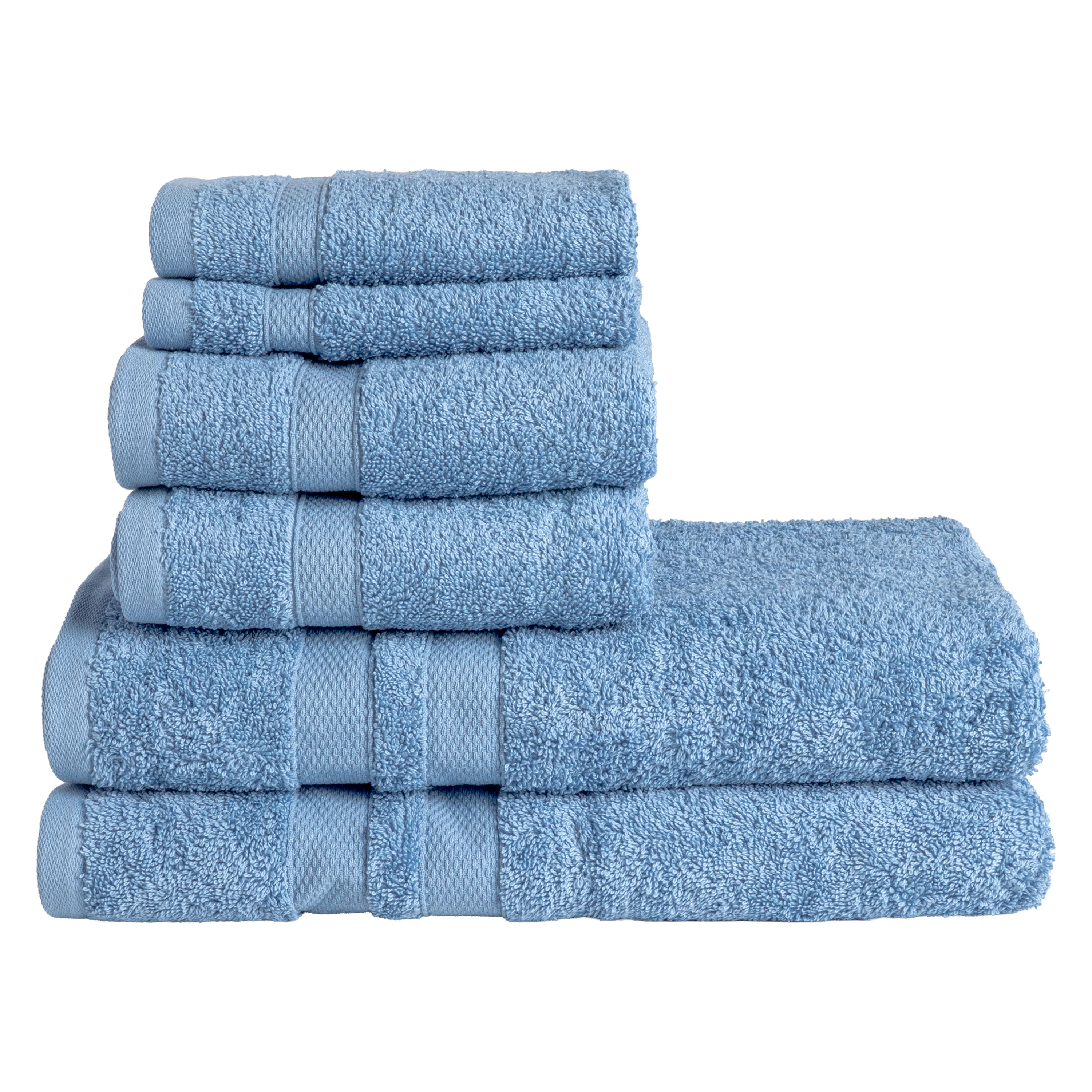  Bibb Home Bibb Home 6-Piece Luxury Combed Cotton Towel Set - Cream - Bonton