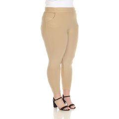 Plus Size Super Soft Elastic Waistband Scuba Pants