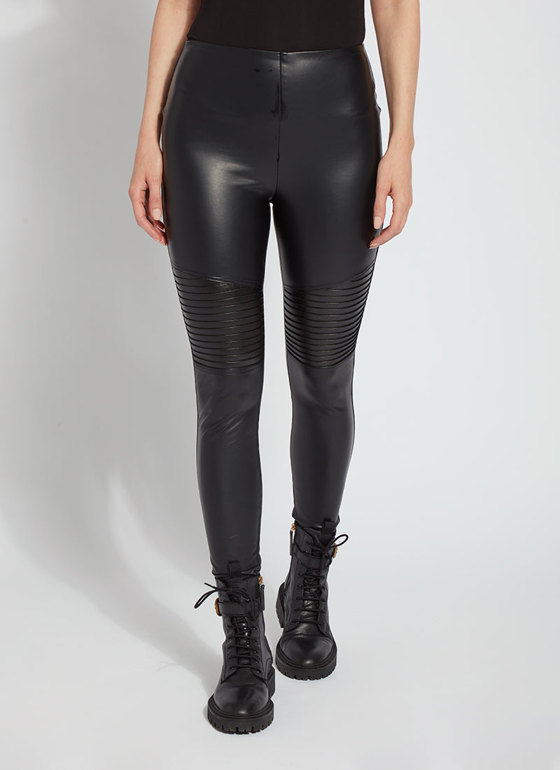  Lysse Tudor Faux Leather Legging - Black - Bonton