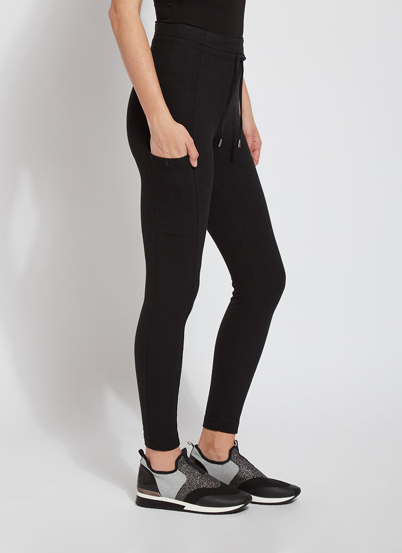  Lysse Cotton Lounge Ankle Jogger - Black - Bonton