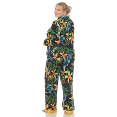 Plus Size Two Piece Wildflower Print Pajama Set