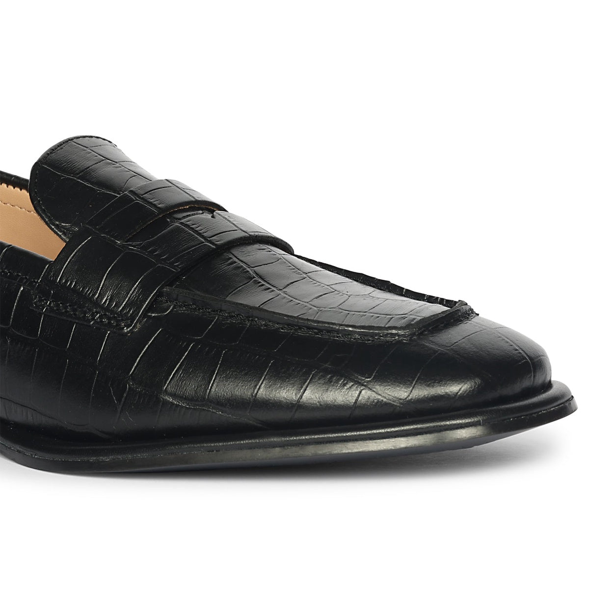  Saint G Carla Croco - Heel Loafers - Black - Bonton