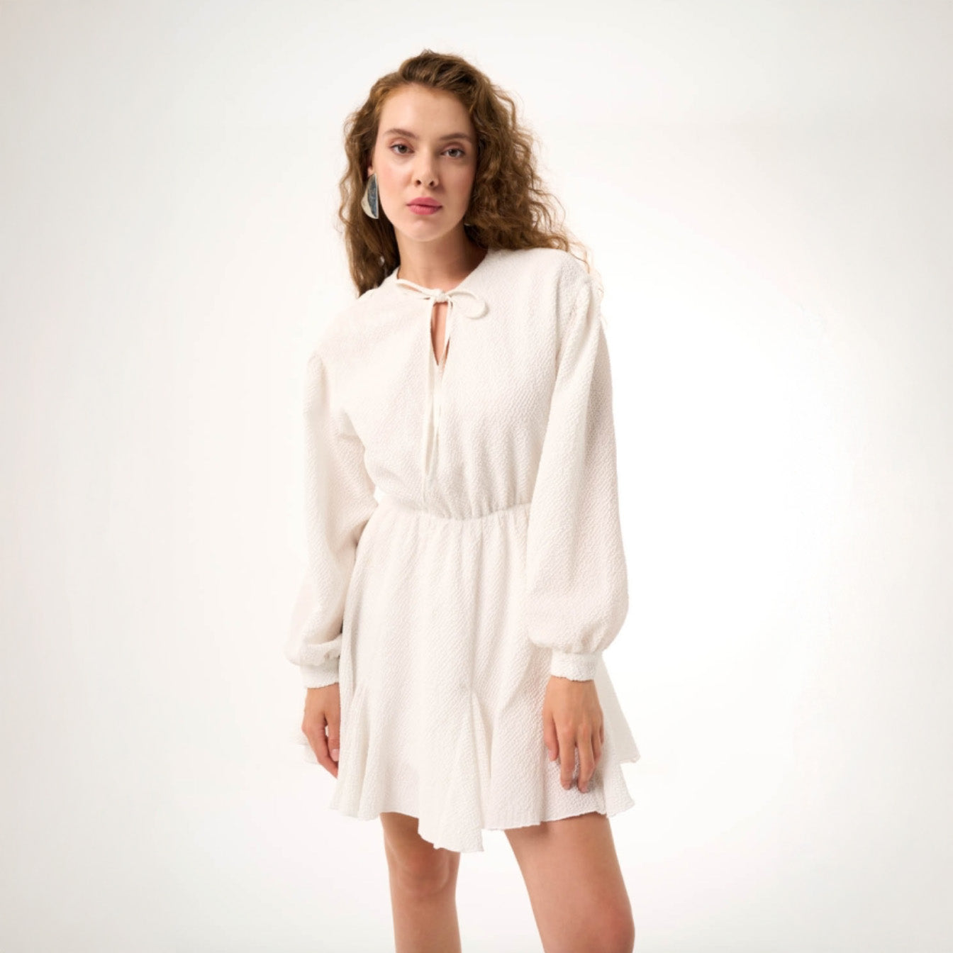  Mizalle Mizalle Dress Ecru - Dress - Ecru - Bonton