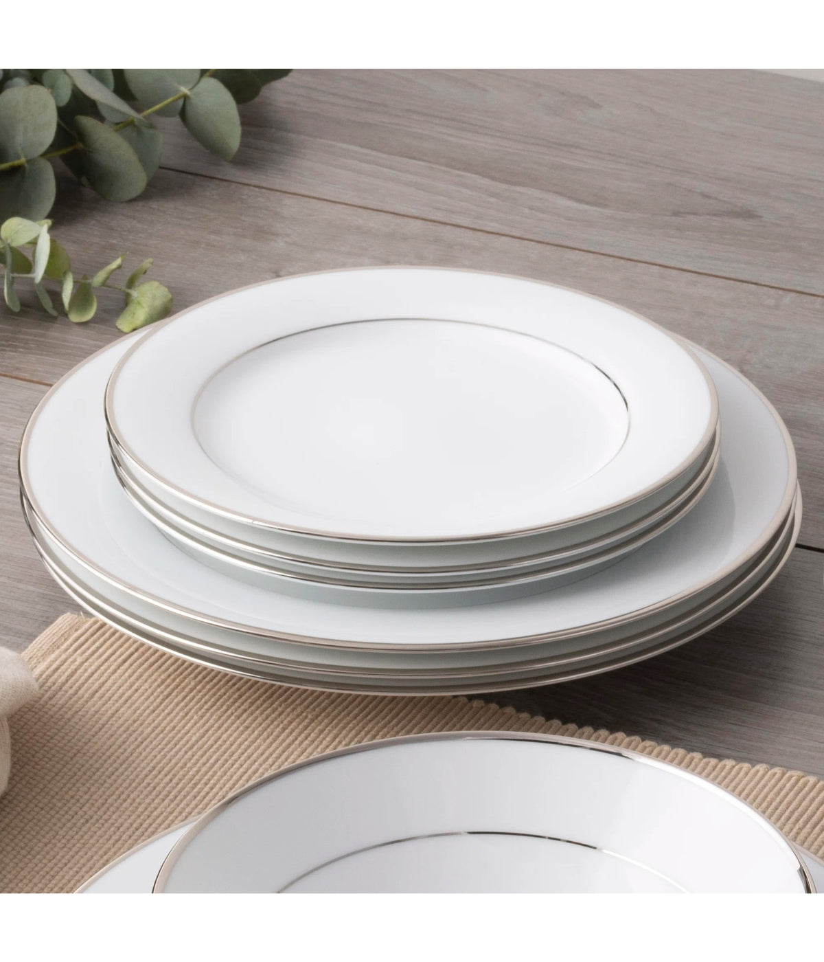  Noritake Spectrum Set of 4 Dinner Plates - White - Bonton