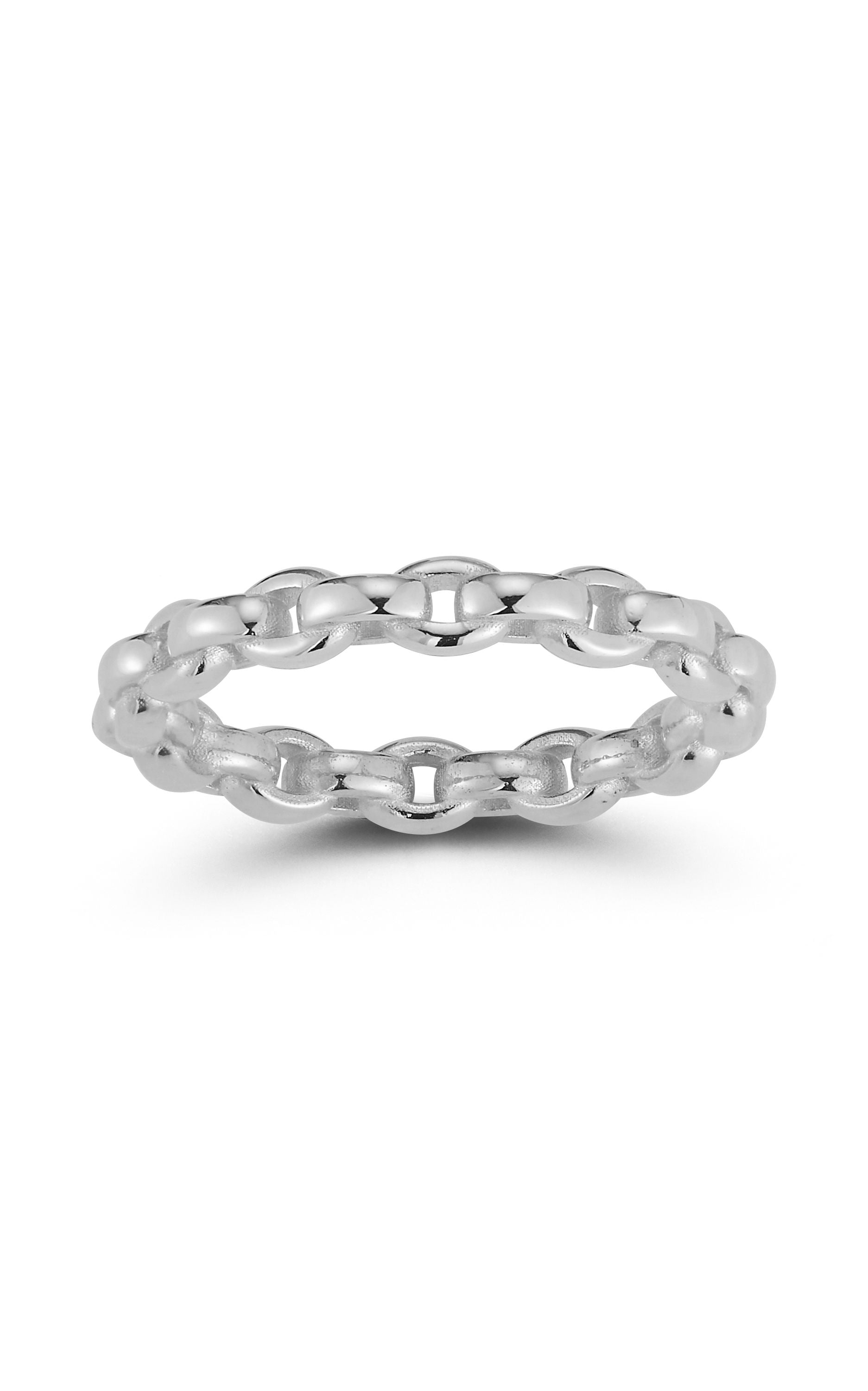  Relativity Chain Band Ring 4 - Silver - Bonton