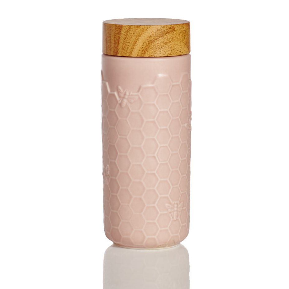  Acera Honey Bee Travel Mug - Taupe - Bonton