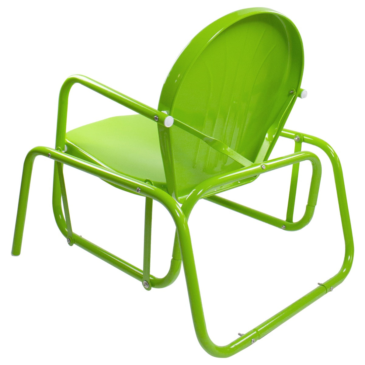  Northlight Outdoor Retro Metal Tulip Glider Patio Chair  Lime Green - Lime Green - Bonton