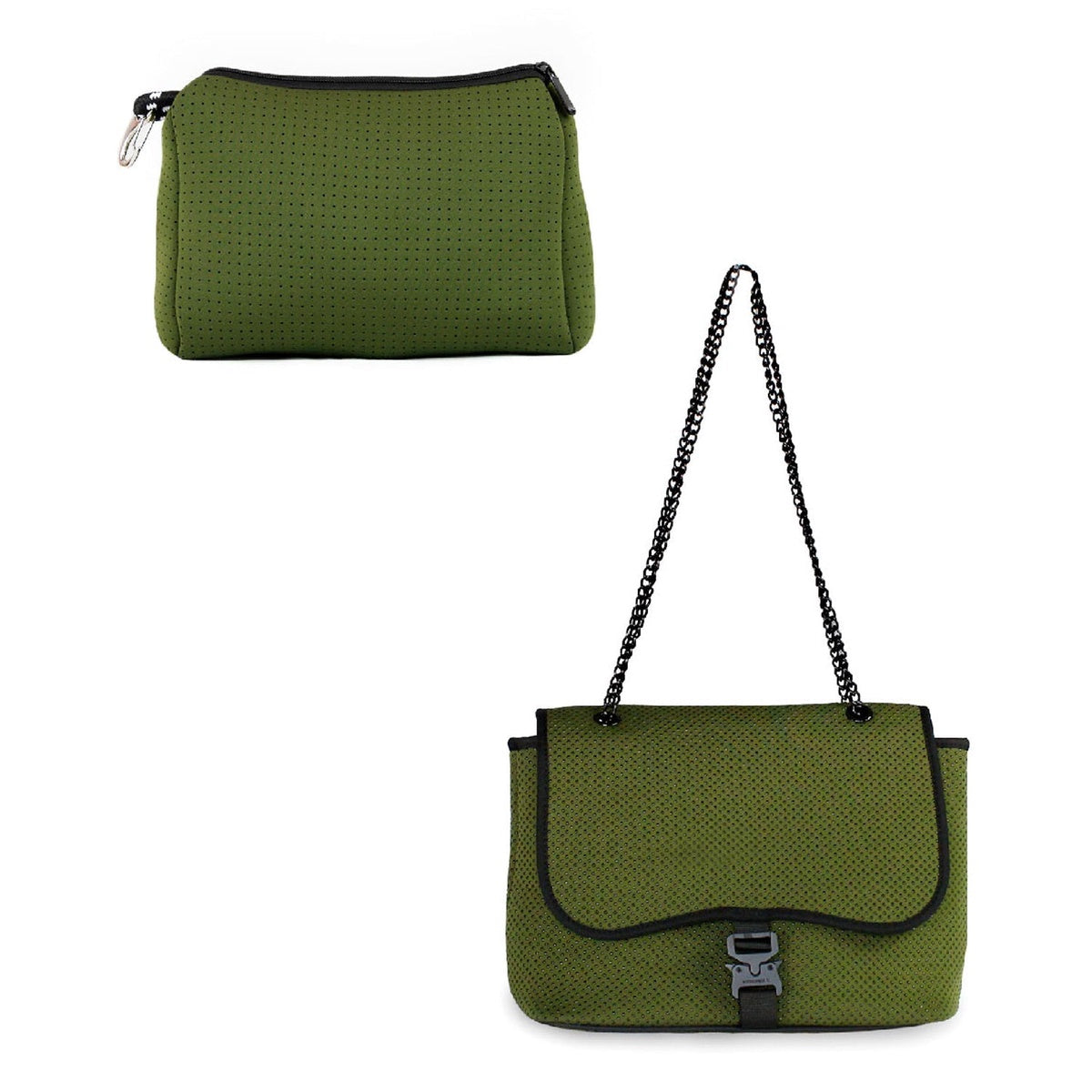  Pop Ups Brand Pouch + Flap Crossbody - Safari Green - Default Title - Bonton