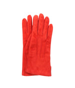 Suede Gloves Ferrari Red