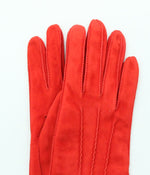 Suede Gloves Ferrari Red