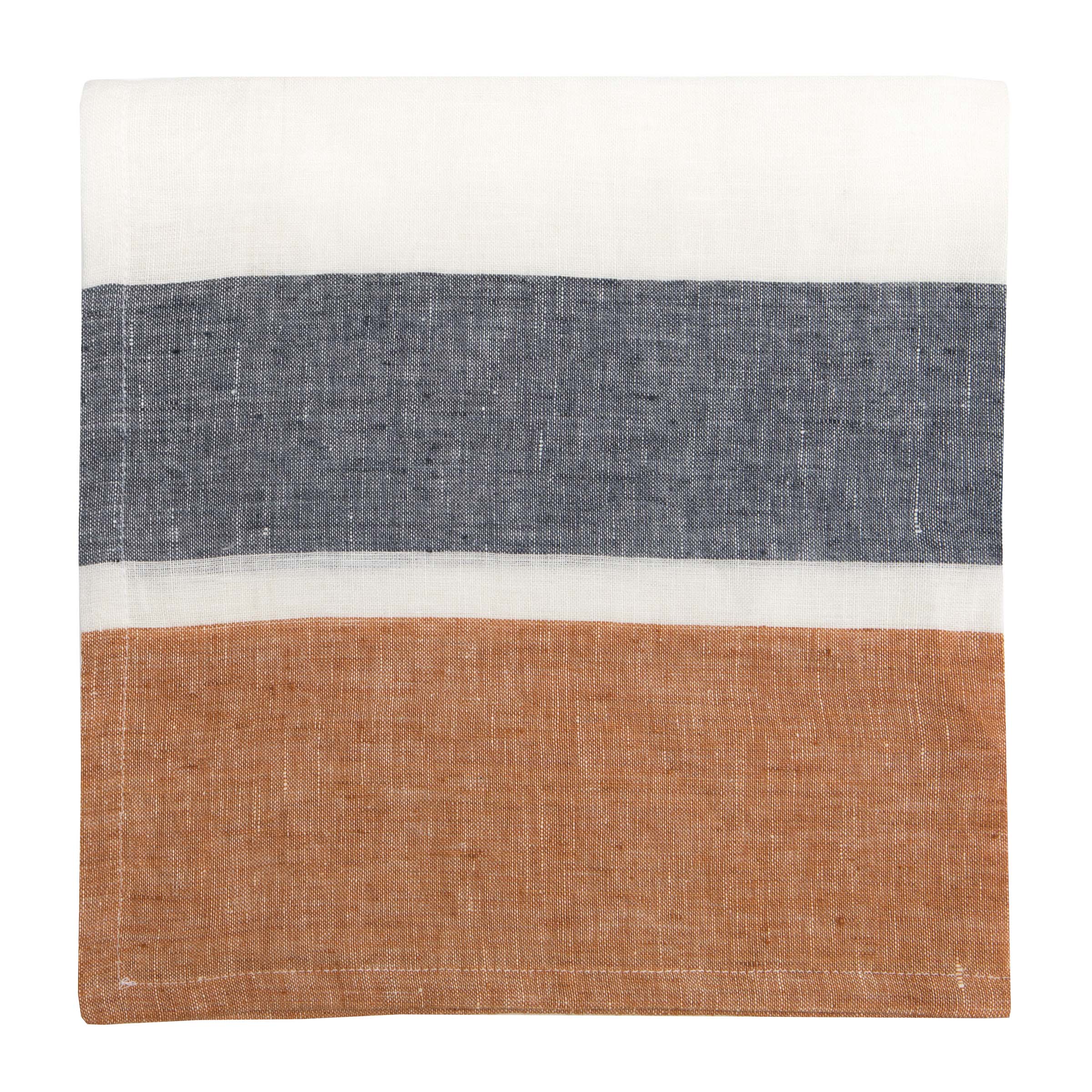  Caravan Bold Stripe Linen Rust Napkins, Set of 4 - Default Title - Bonton