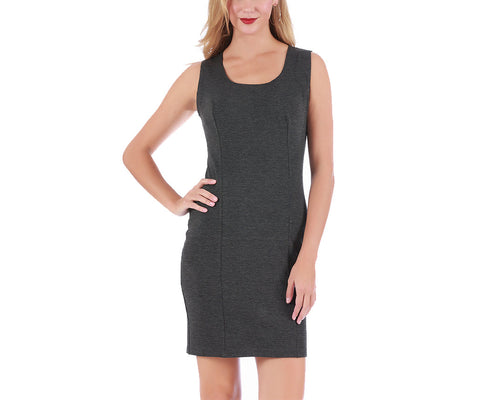 InstantFigure Short Square-Neck Sleeveless Panel Dress 168033