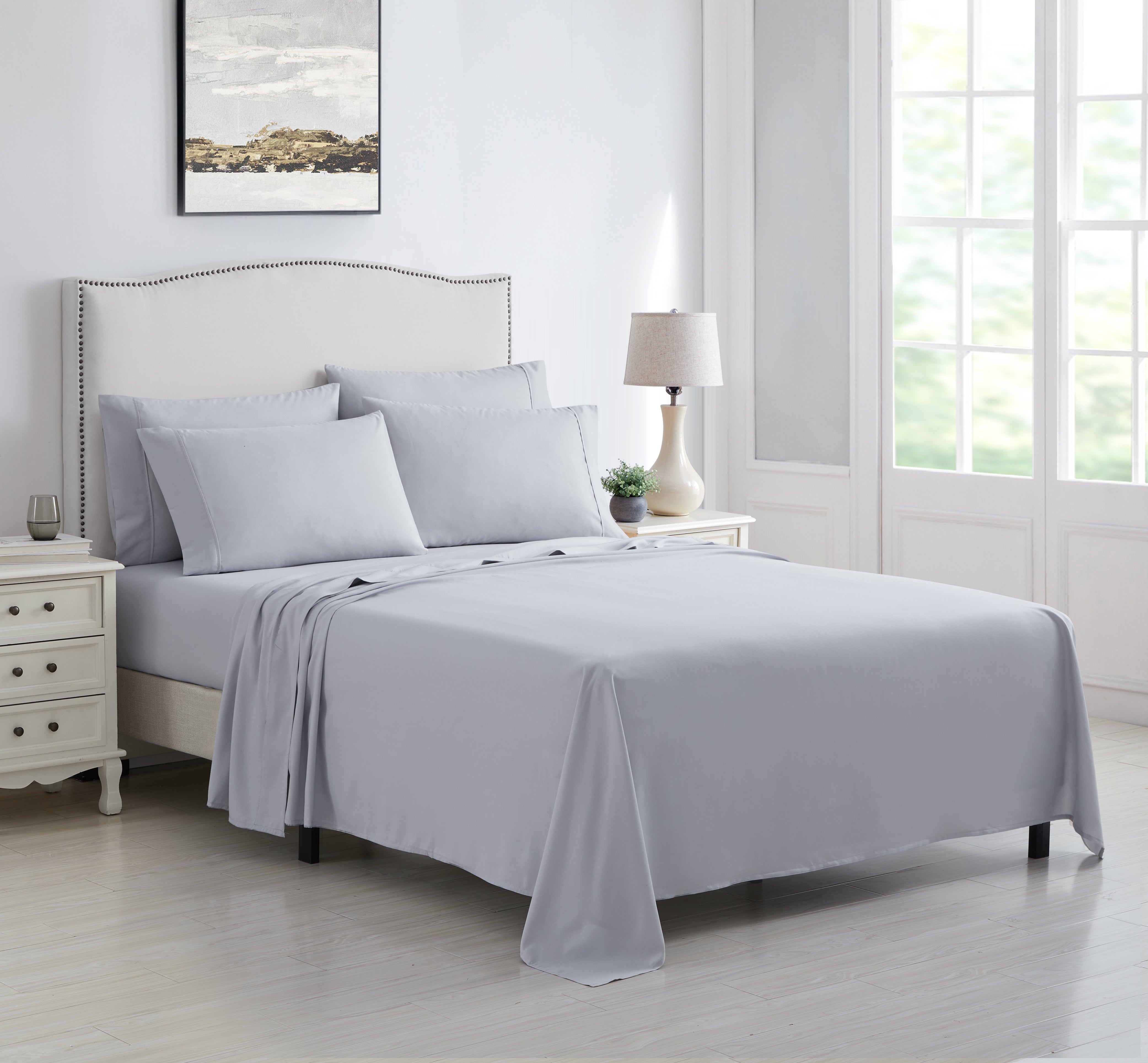  Kathy Ireland Home Kathy Ireland 4 Piece Brushed Microfiber Sheet Set - Full - Bonton
