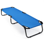 Folding Portable Military Cot Camping Bed Outdoor Sleeping Hiking Travel Blue