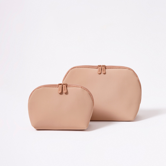 Makeup Pouch Set Tan