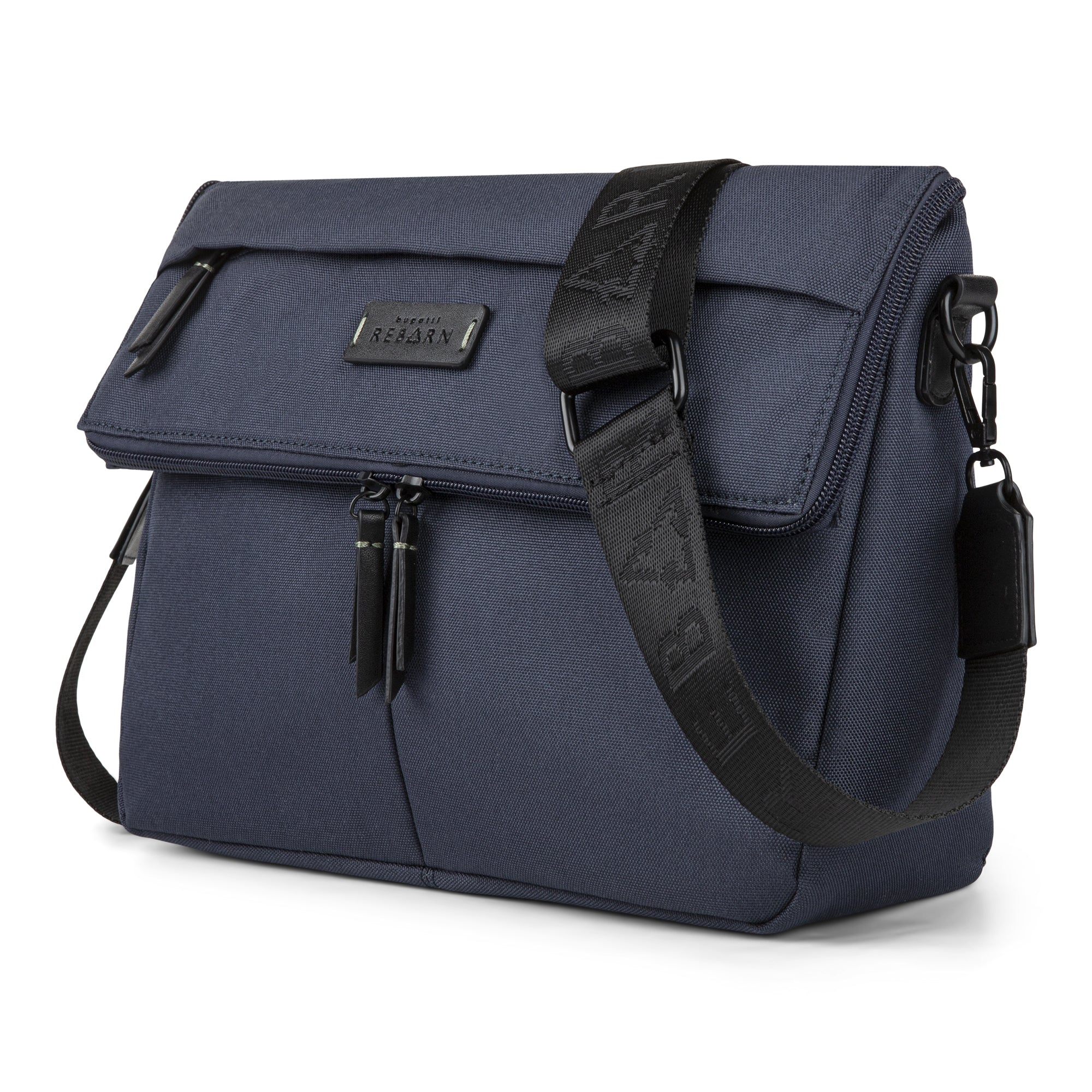  Bugatti Reborn Collection Convertible Crossbody to Waist Bag - Recycled Polyester - Navy - Bonton