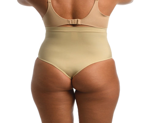InstantFigure Hi-Waist Plus Size Panty With Thong Back WP019TC
