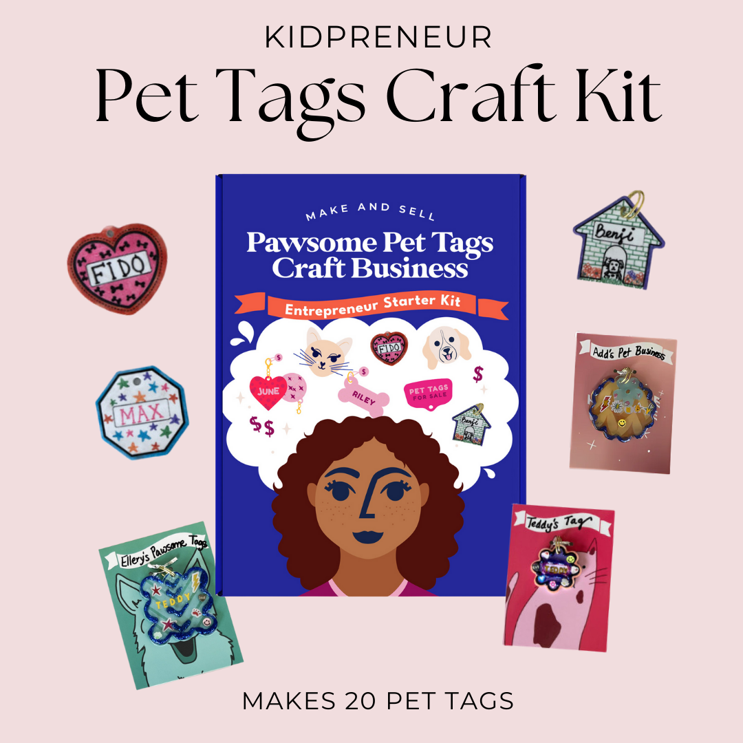  Kids Crafts Paws & Profits: Kidpreneur Pet Tag Craft Kit - Default Title - Bonton