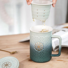 Flower of Life 3-in-1 Tea Mug With Infuser