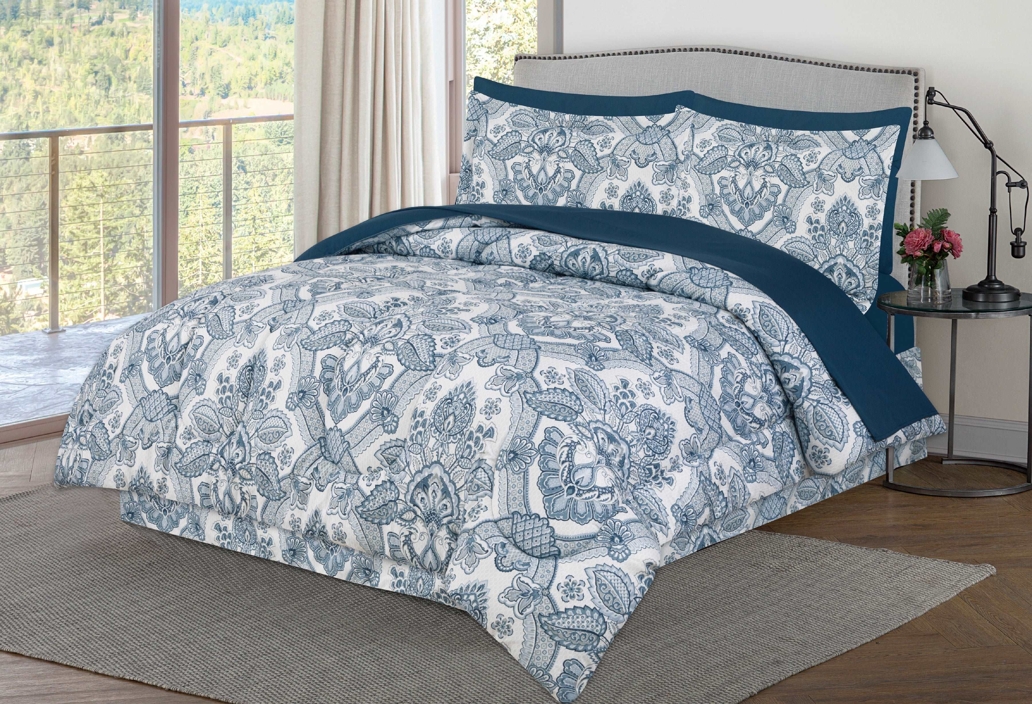  Dan River Dan River 8 Piece Reversible Bed in a Bag Comforter Set. - King - Bonton