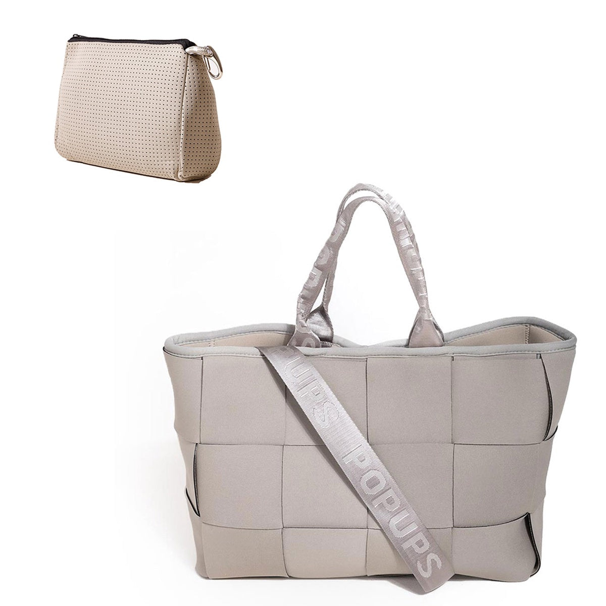  Pop Ups Brand Pouch + Icon Tote - Taupe - Default Title - Bonton