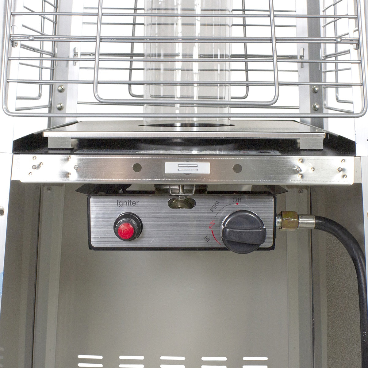  Northlight Pyramid Glass Tube Outdoor Gas Patio Heater  44 000 BTU Stainless Steel Finish - Default Title - Bonton