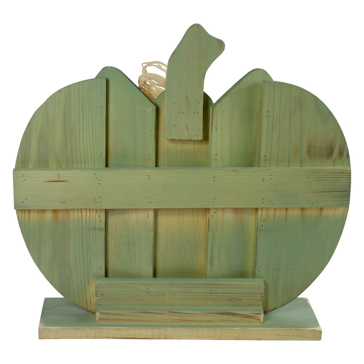  Northlight Fall Harvest Wooden Pumpkin With Bow Decoration - 14.75