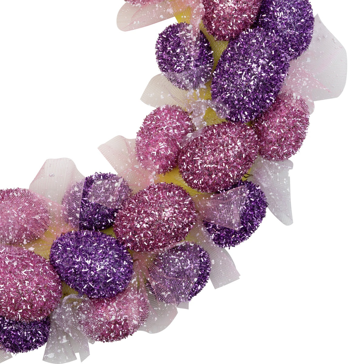  Northlight Glittered Easter Egg Wreath - 20