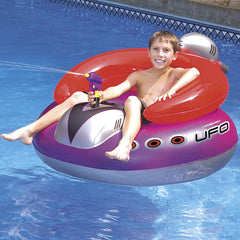 45" Water Sports Inflatable UFO Squirter Spaceship Ride-on Swimming Pool Float