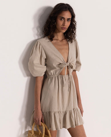 Front Tie V-Neck Cover Up Dress