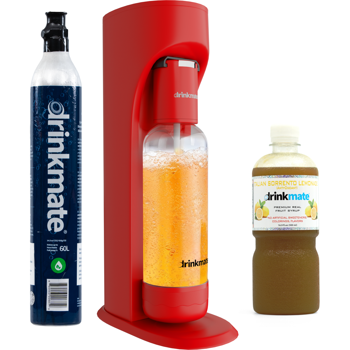  Drinkmate OmniFizz Sparkle Up Bundle, Sparkling Water and Soda Maker - Classic White - Bonton