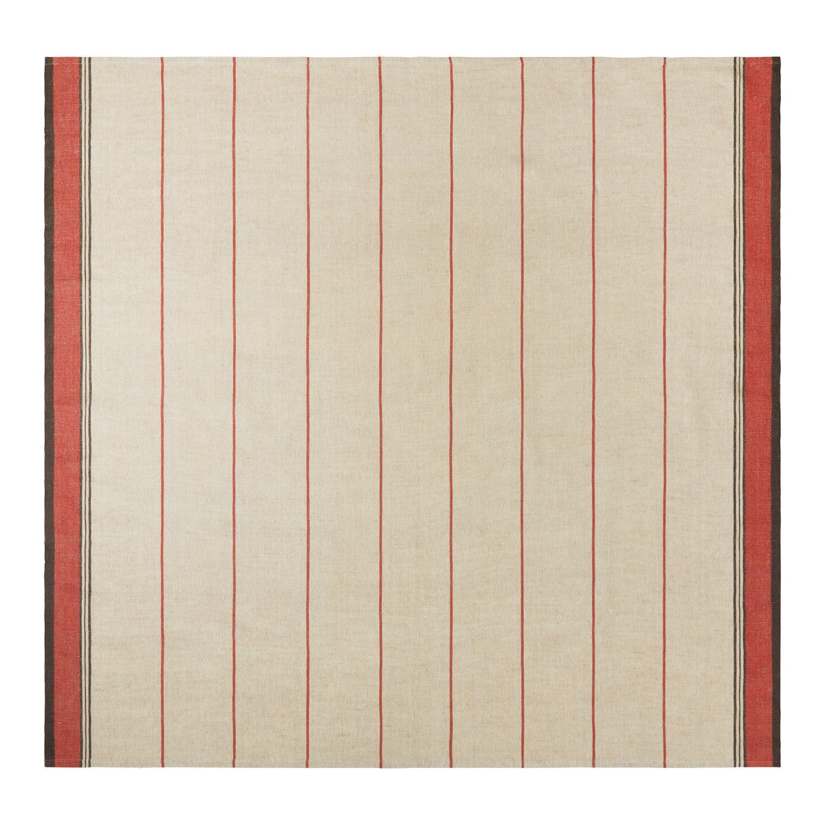  Caravan Eze Ivory & Red Tablecloth - 60x60 - Bonton