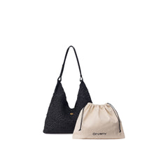 Raffia Triangle Women's Shoulder Bags