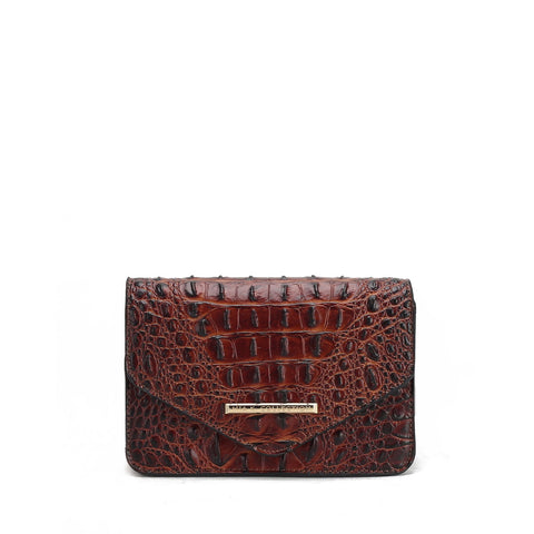 Vanta Solid Croc Saddle Bag