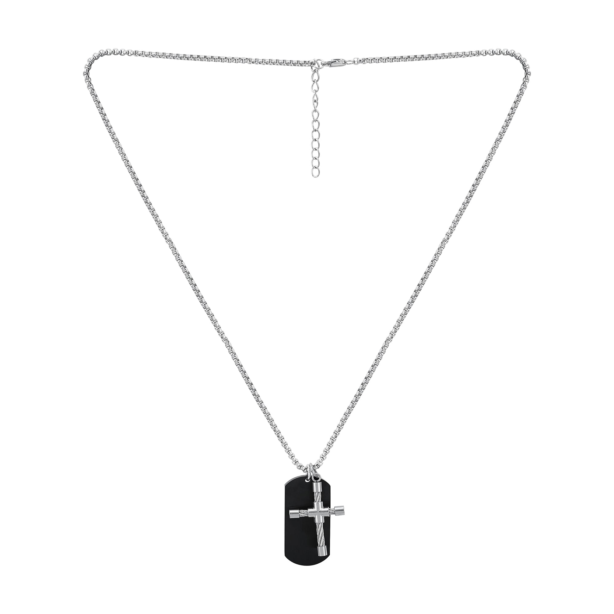  American Exchange American Exchange Dual Pendant Necklace & Bracelet Set - Gunmetal - Bonton