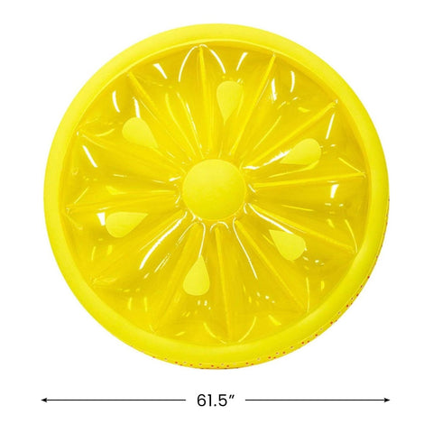 Inflatable Fruit Slice Swimming Pool Lounger Raft - 60" - Lemon