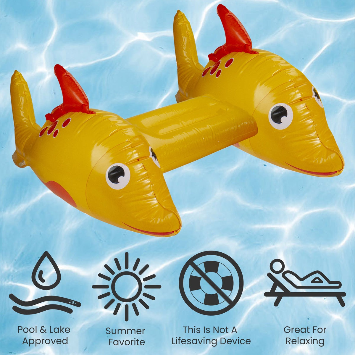  Pool Central Dorado Fish Children's Inflatable Swimming Pool Kickboard - 34.5