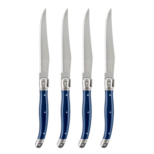 Laguiole Steak Knives, Set of 4, Navy Blue