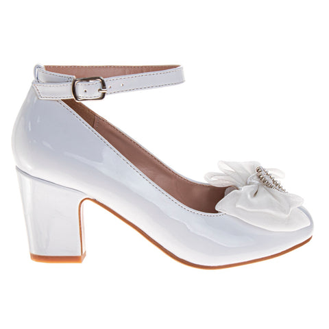 Badgley Mischka Girls' Double Ankle Strap Dress Shoes. (Little Kids/Big Kids)