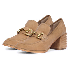 Vera Suede - Heeled Loafers