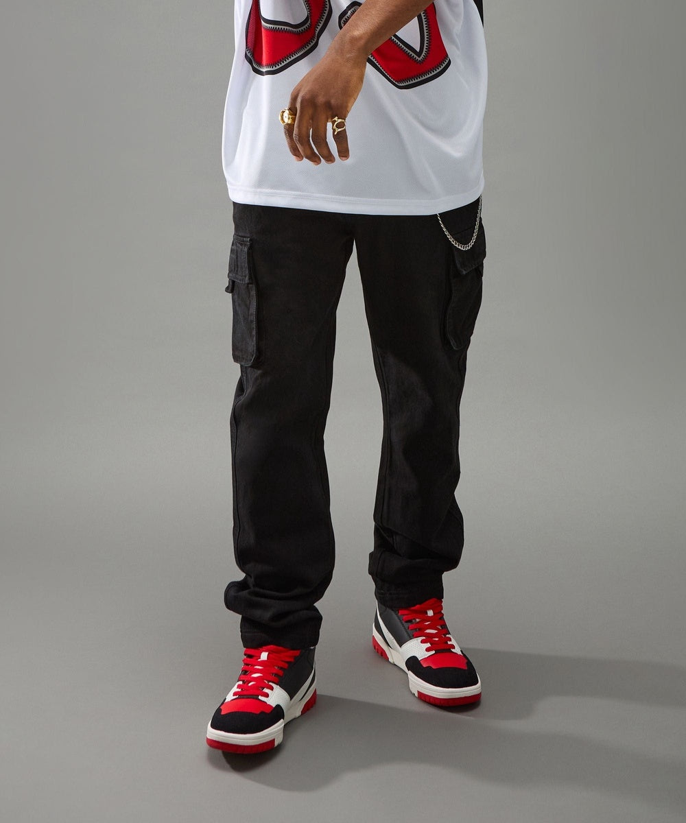  Reason Clothing Workwear Cargo Pants - Black - BLACK - Bonton