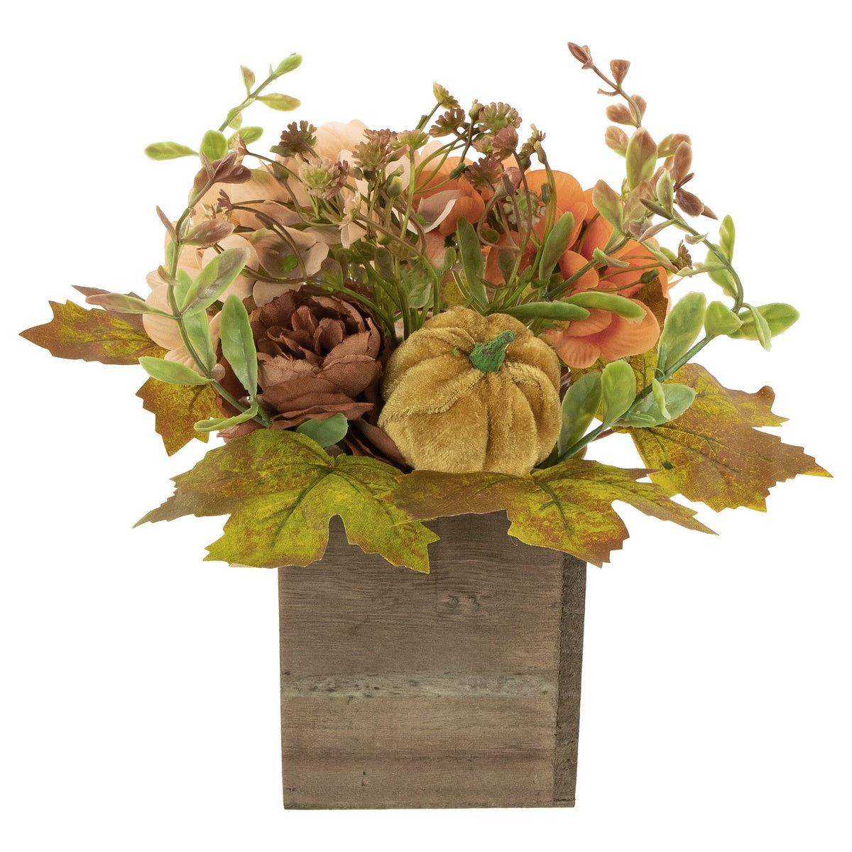  Northlight Floral and Pumpkin Wooden Box Fall Harvest Decoration - 10