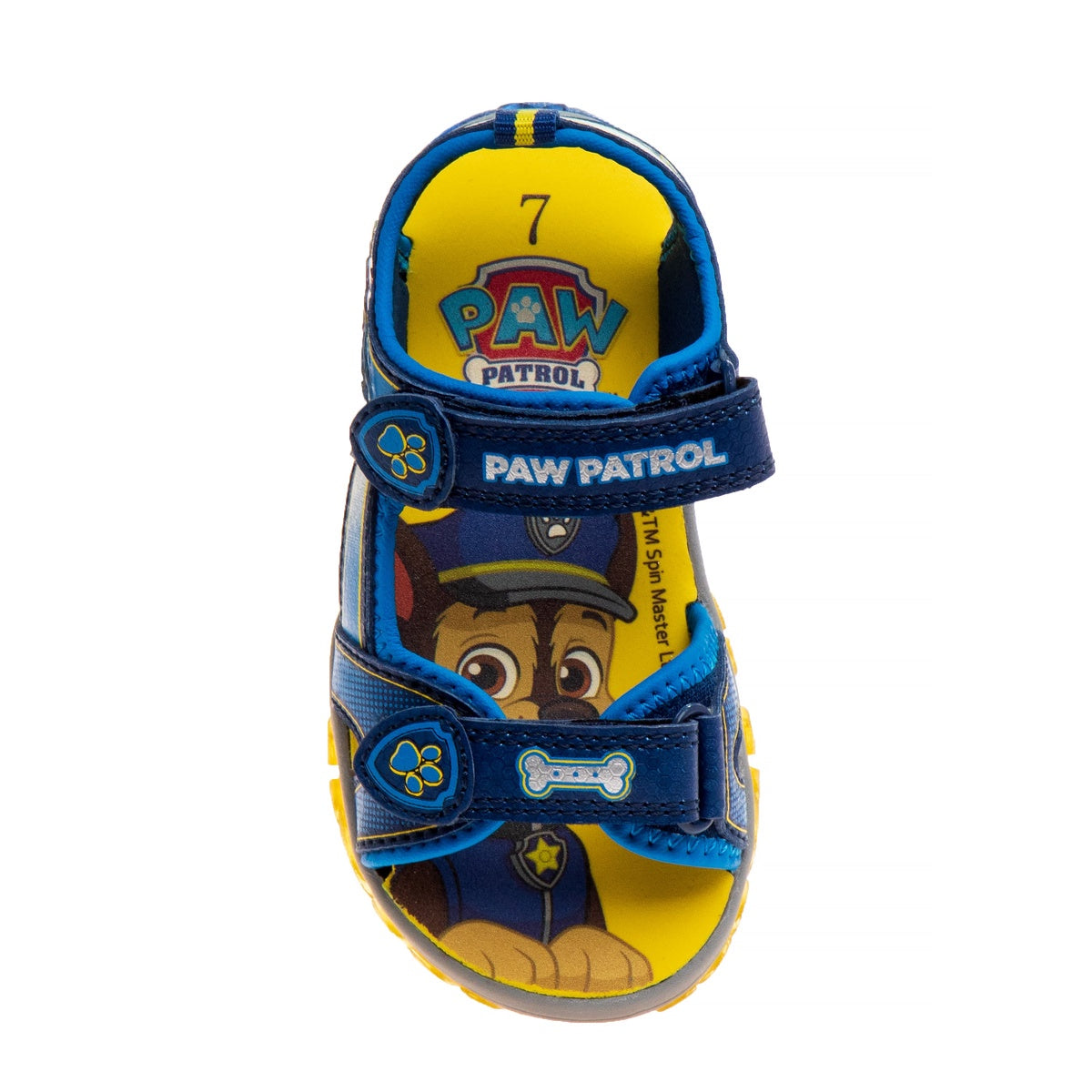  Josmo Paw Patrol Chase Marshall Light Up Summer Boys Sandals - Hook & Loop Adjustable Strap Open Toe Sandal Water Shoe - Blue (Sizes 6-12 Toddler) - 6 - Bonton