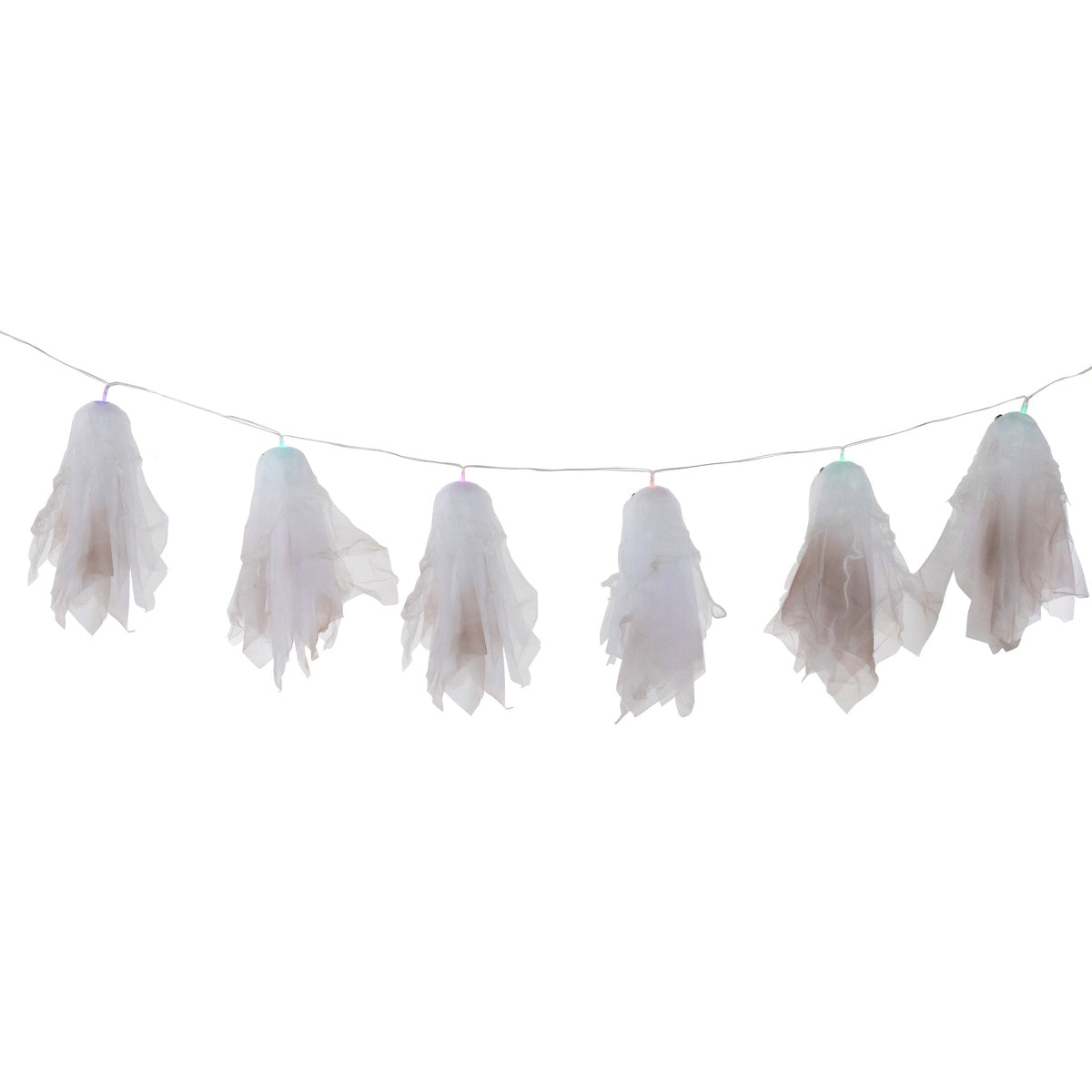  Northlight Color Changing Hanging Ghost Halloween Lights- Multi - 3.25' Clear Wire - 6ct - Default Title - Bonton